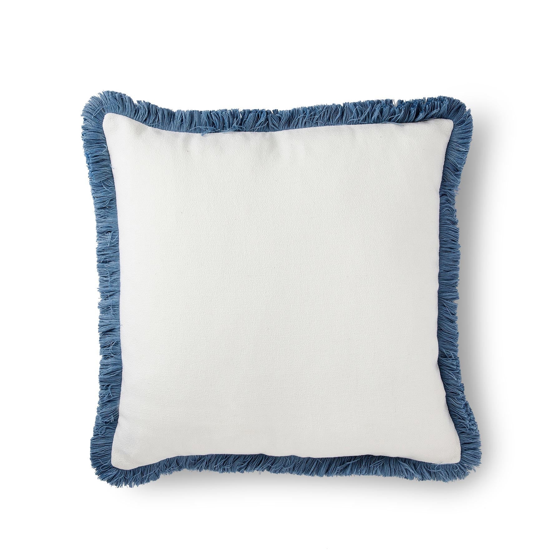 Blue discount fringe pillow