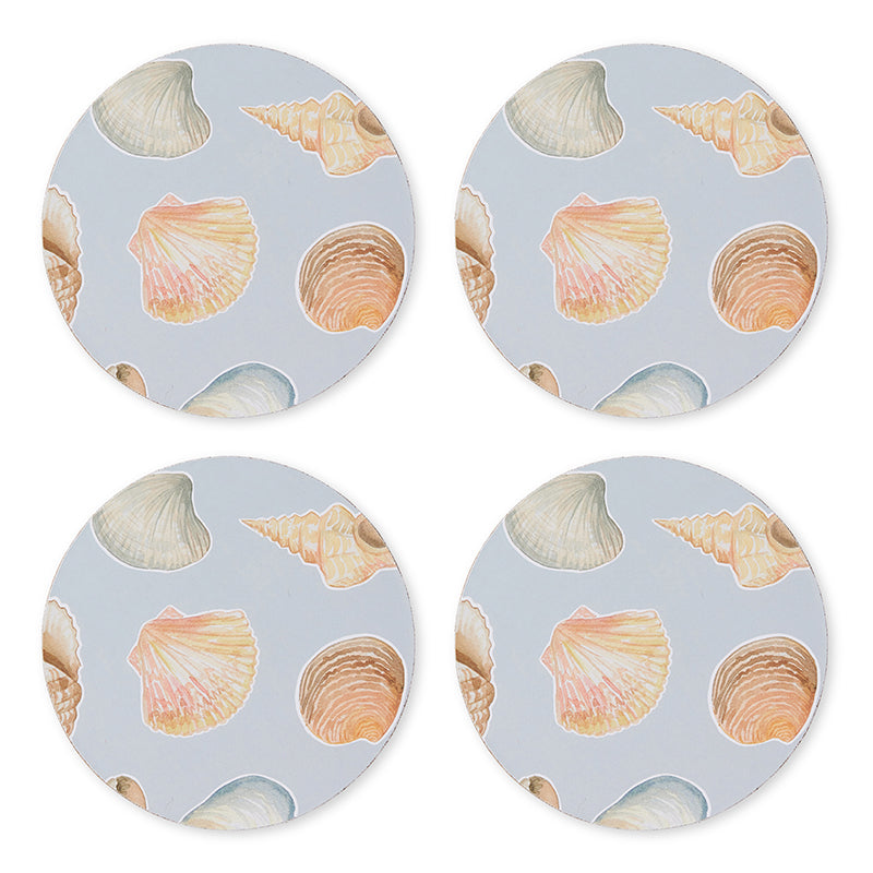 Shelly Beach Round Coaster Set of 4 - Madras Link