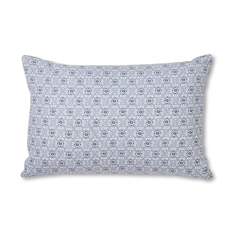 Francis Blue Linen Lumbar Cushion