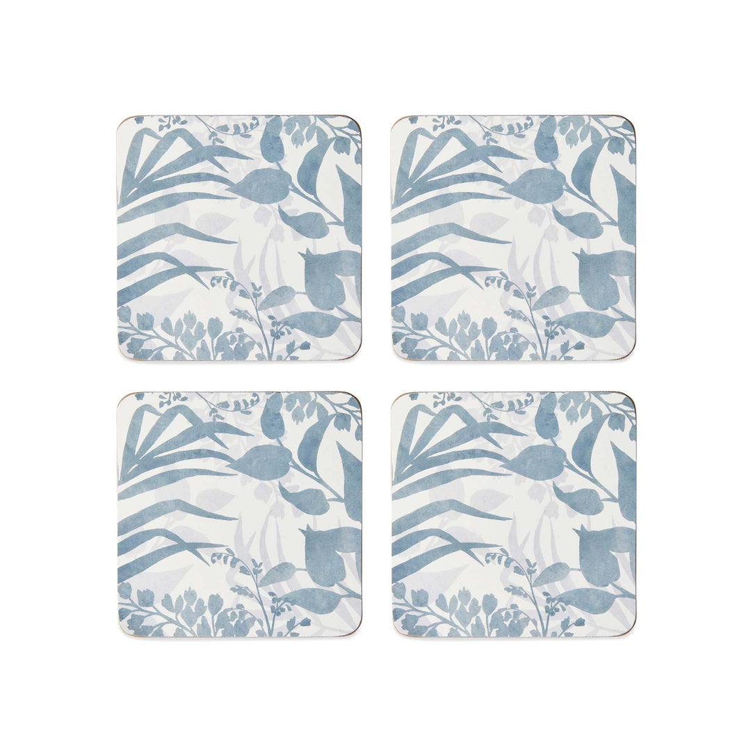 Isle Blue Grey Square Coaster - Set of 4 - Madras Link