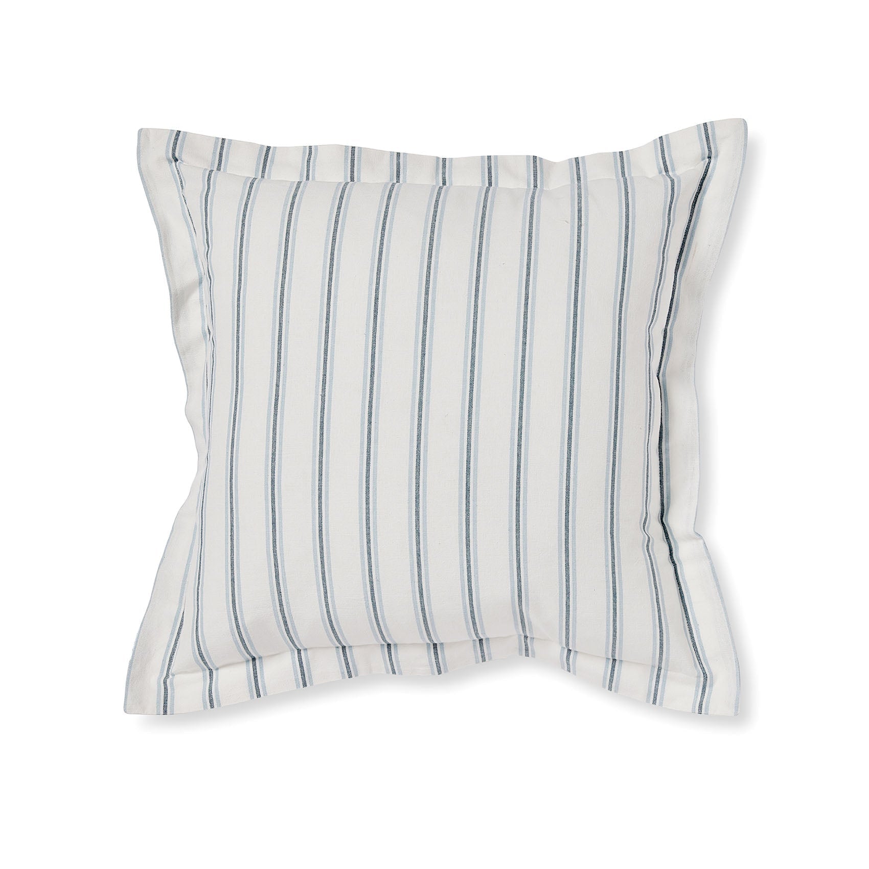 Blue and outlet white striped cushions