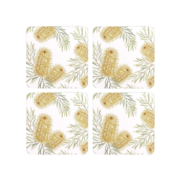 Banksia Rectangular Coasters - Set of 4 - Madras Link